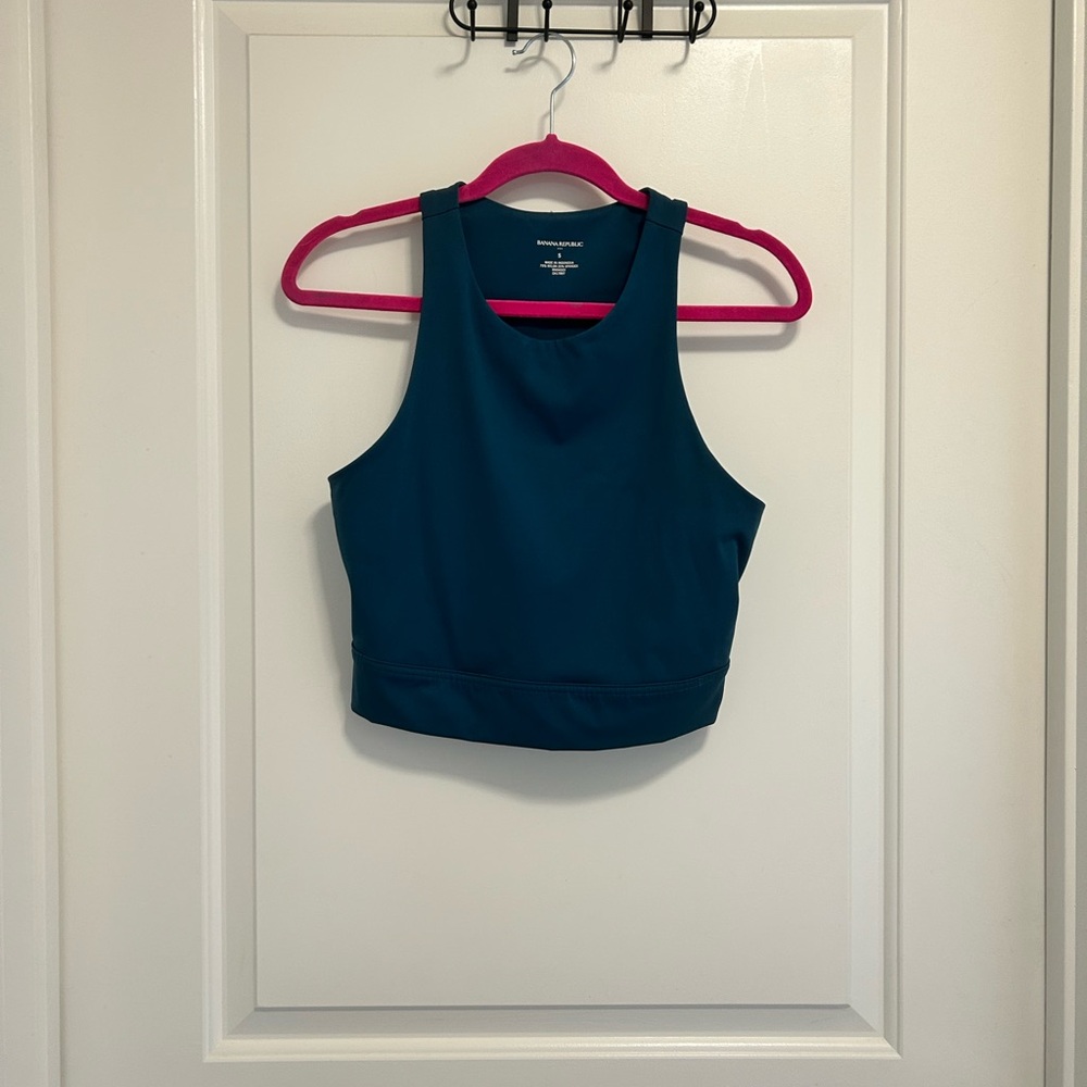 Banana Republic Teal Cropped Tank Top - Women’s Small